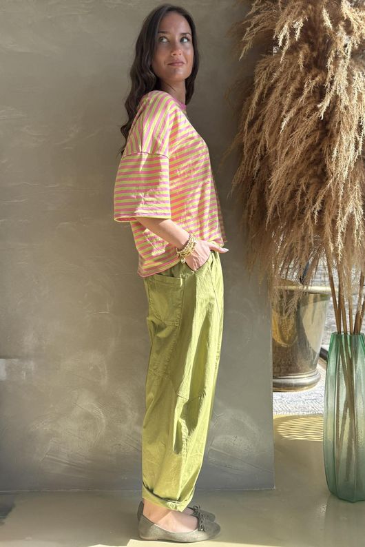 Sunday Morning Tee Peony & Lime